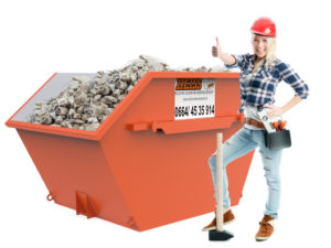 Container mit Betonabbruch – Heiss Klein-Containerdienst